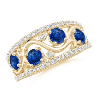 Round AAA Blue Sapphire