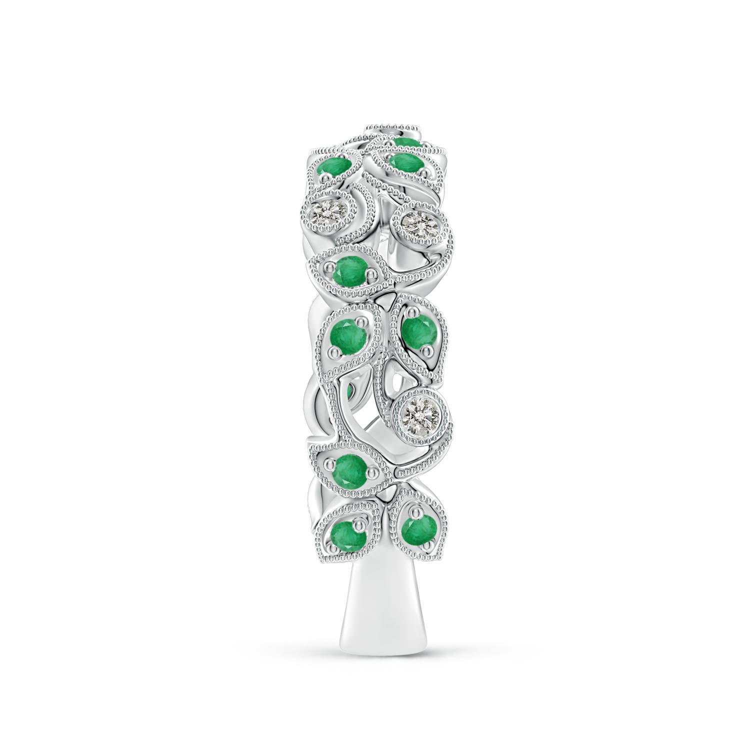 A - Emerald / 0.33 CT / 14 KT White Gold