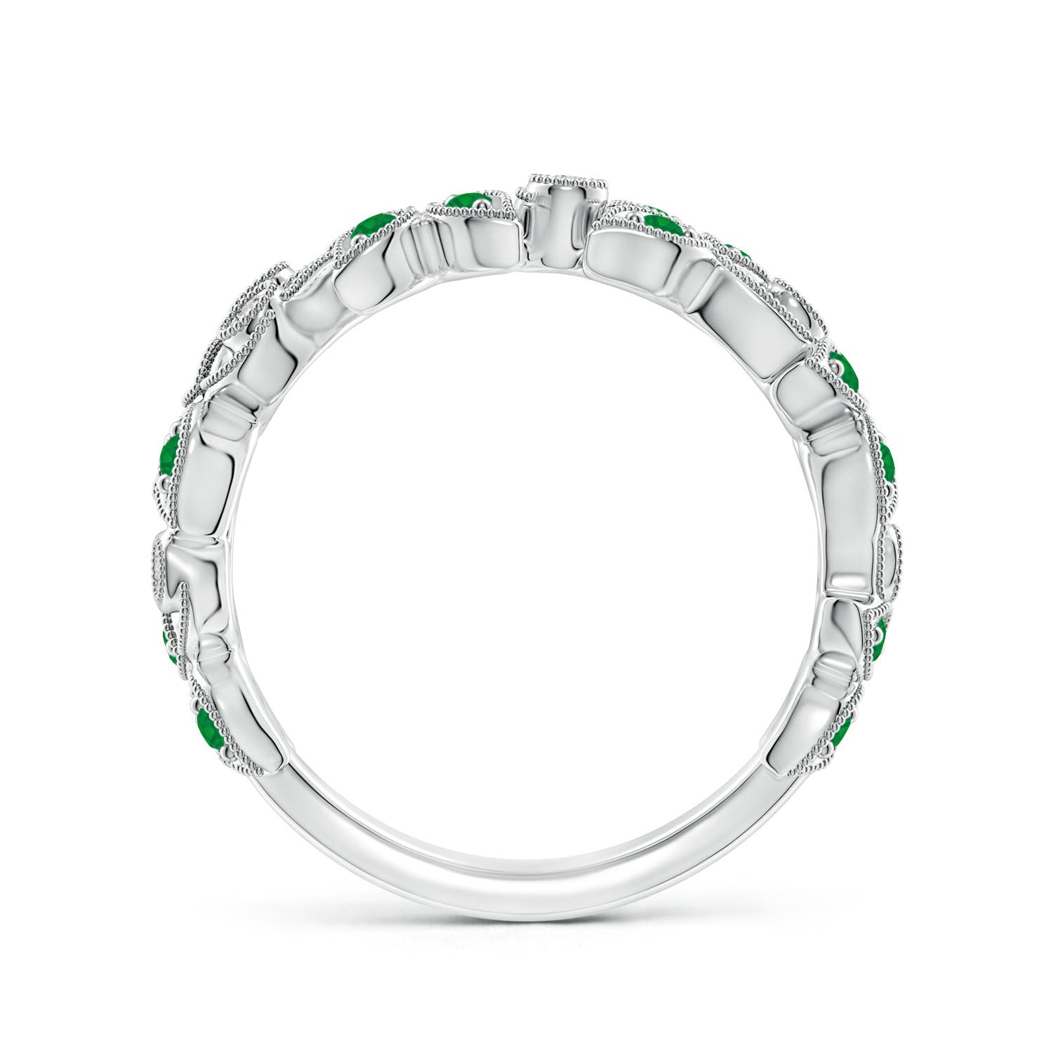 AA - Emerald / 0.33 CT / 14 KT White Gold