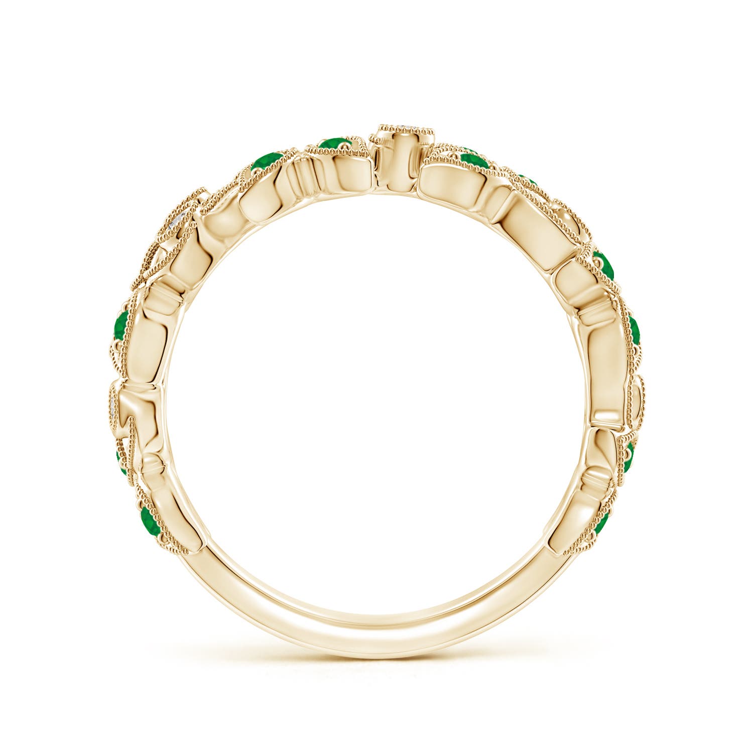 AA - Emerald / 0.33 CT / 14 KT Yellow Gold