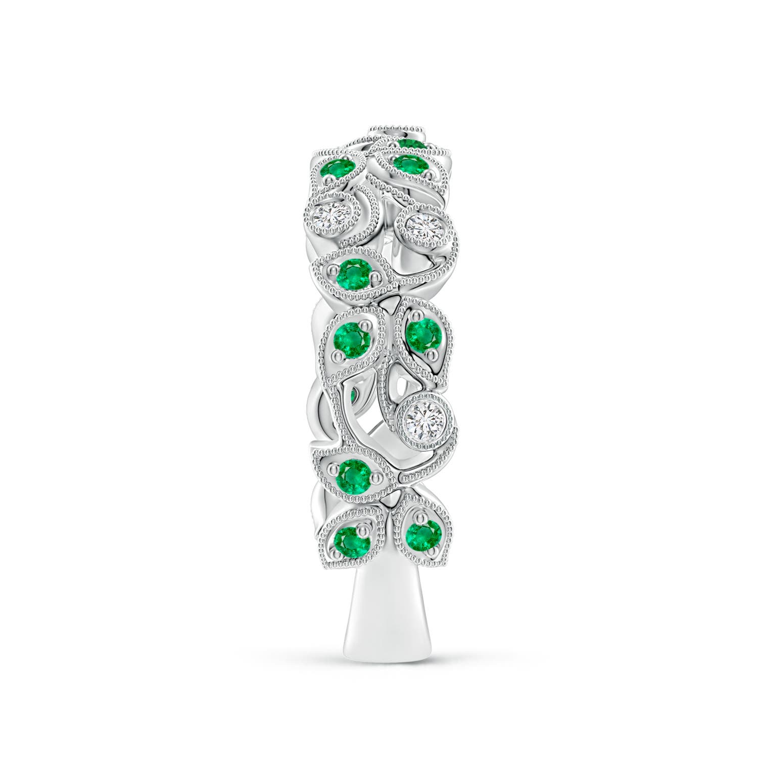 AAA - Emerald / 0.33 CT / 14 KT White Gold