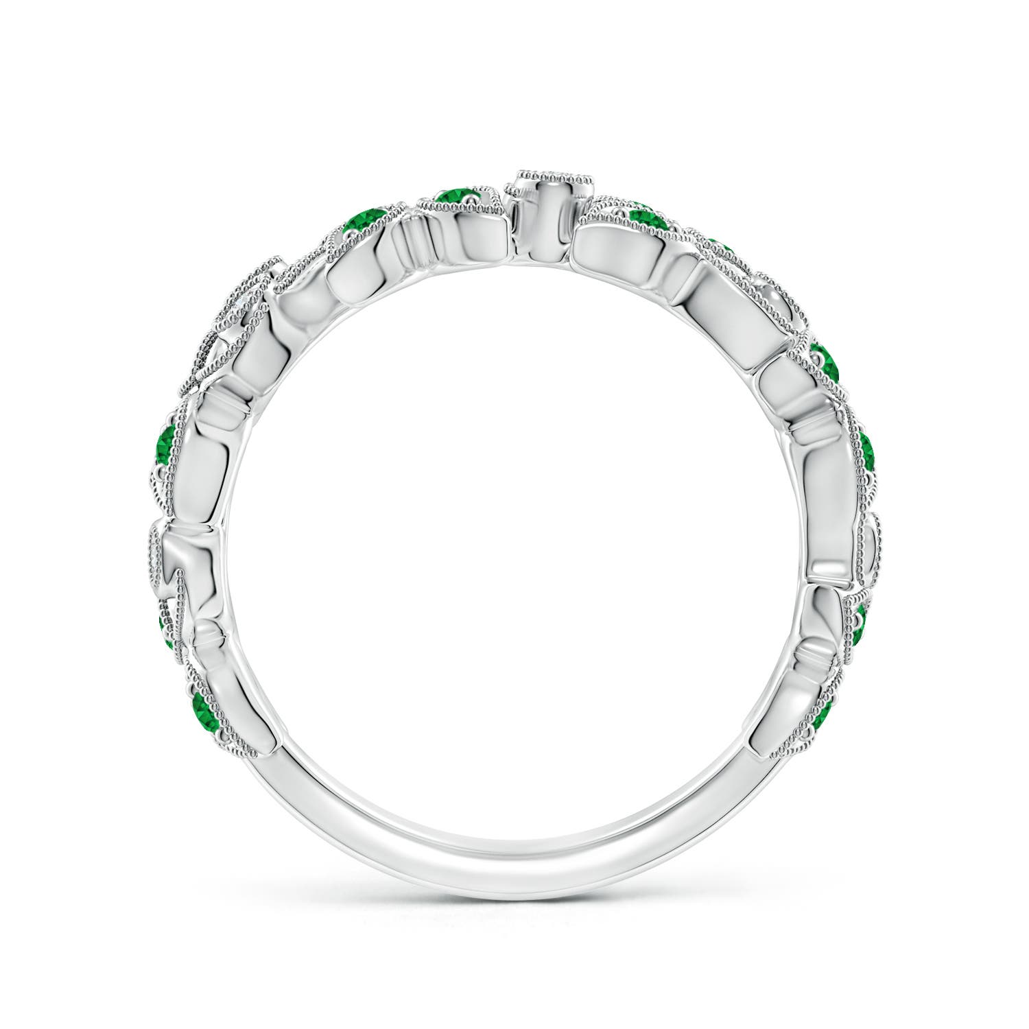 AAAA - Emerald / 0.33 CT / 14 KT White Gold