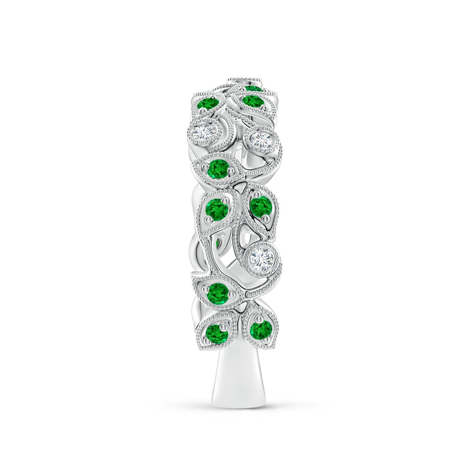 AAAA - Emerald / 0.33 CT / 14 KT White Gold