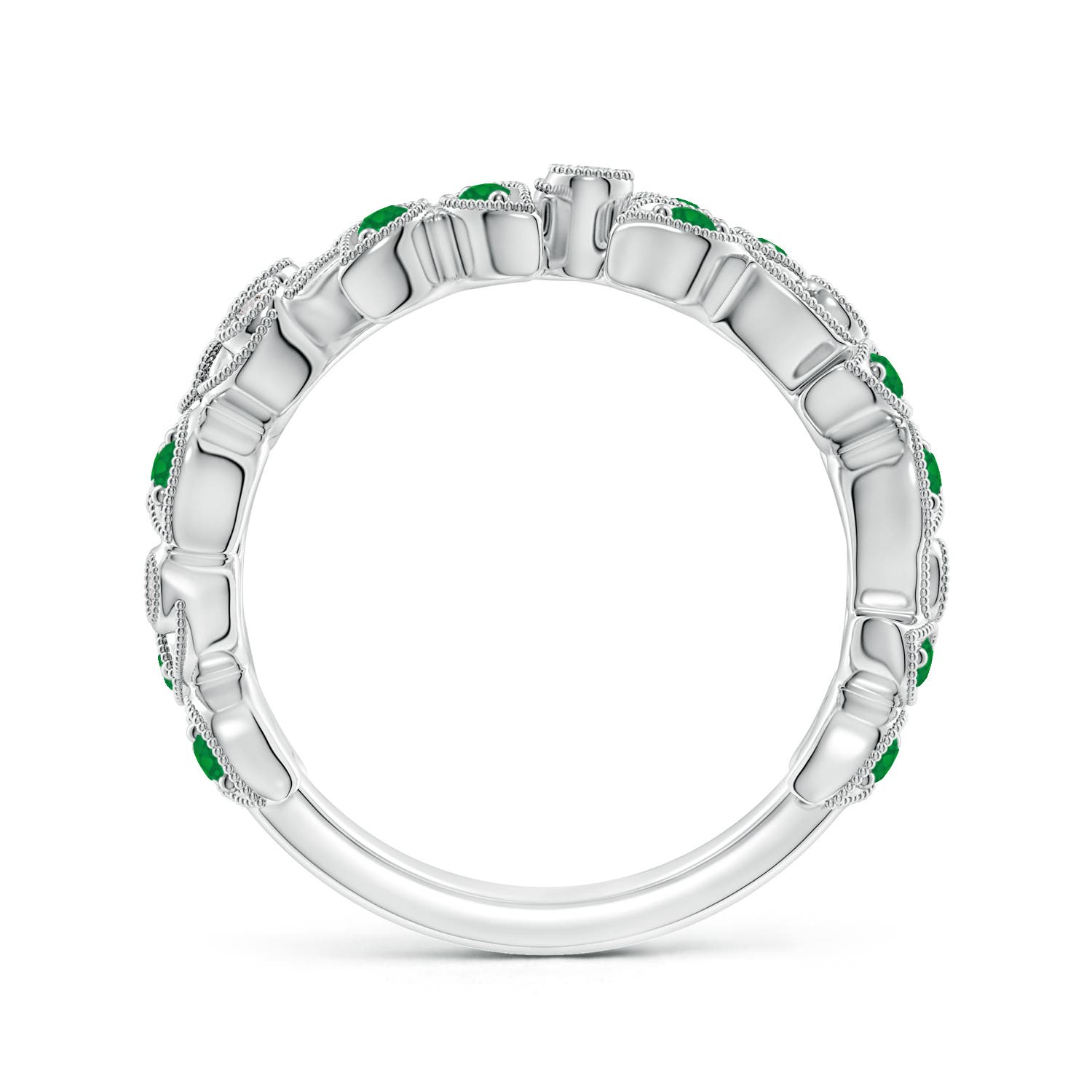 AA - Emerald / 0.41 CT / 14 KT White Gold