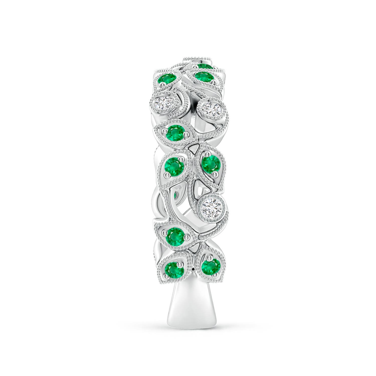 AAA - Emerald / 0.41 CT / 14 KT White Gold