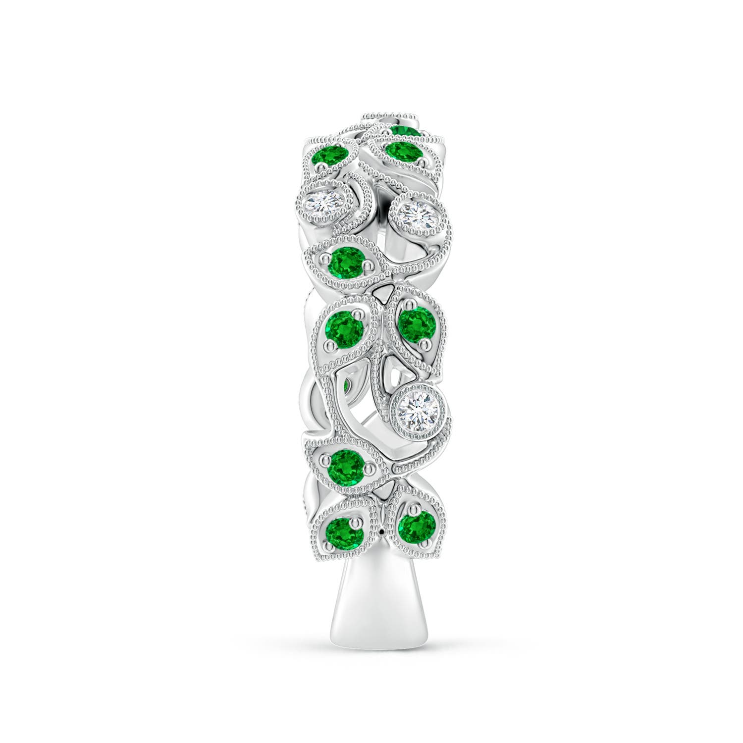 AAAA - Emerald / 0.41 CT / 14 KT White Gold