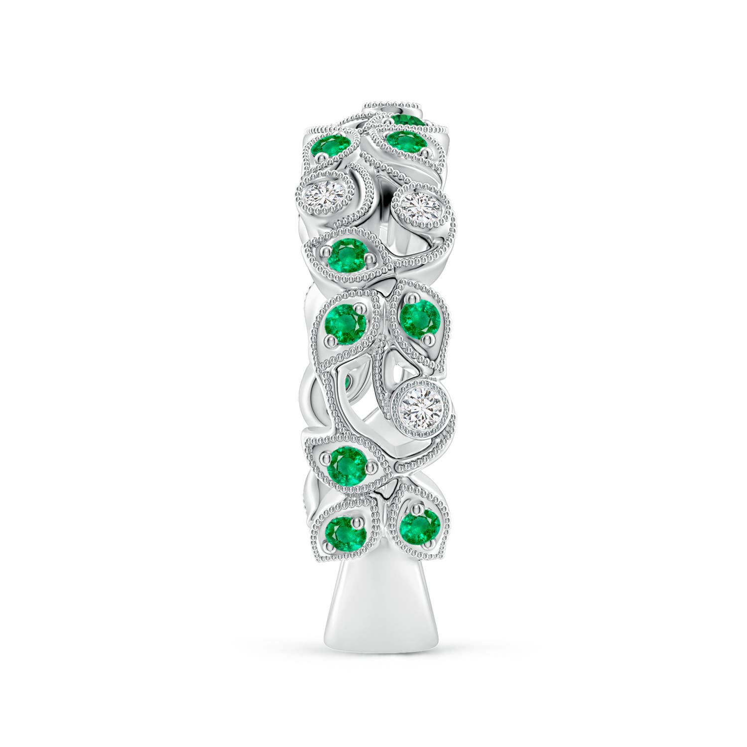 AAA - Emerald / 0.64 CT / 14 KT White Gold