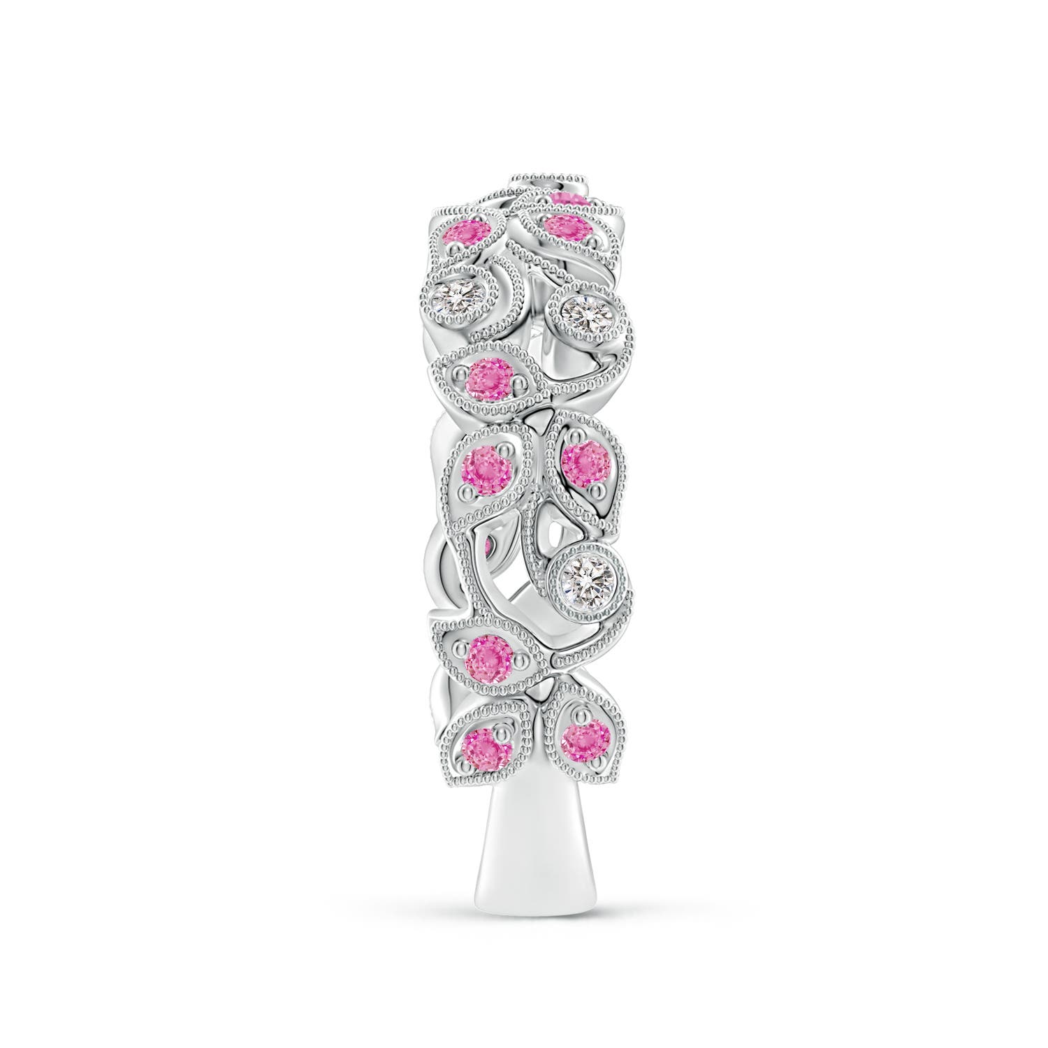 AA - Pink Sapphire / 0.28 CT / 14 KT White Gold