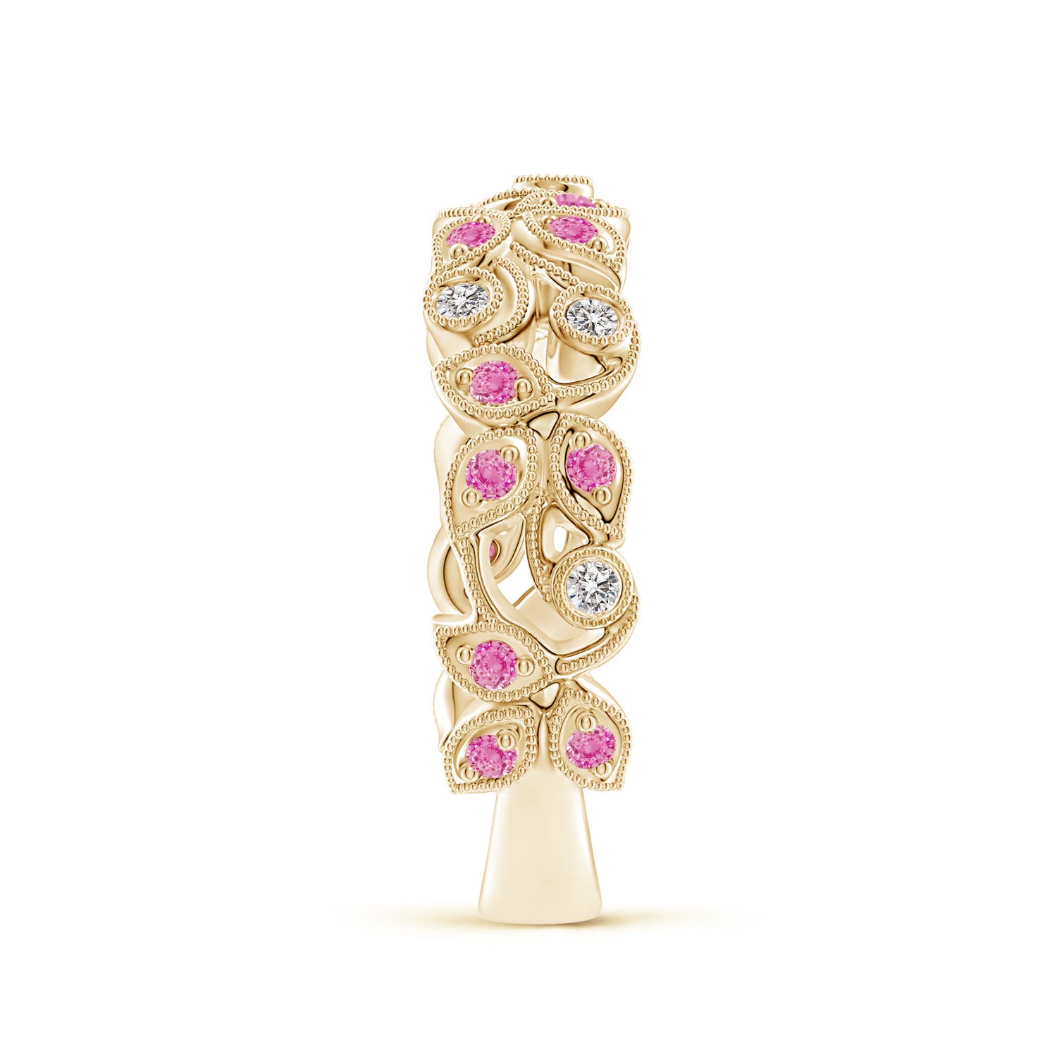 AA - Pink Sapphire / 0.28 CT / 14 KT Yellow Gold