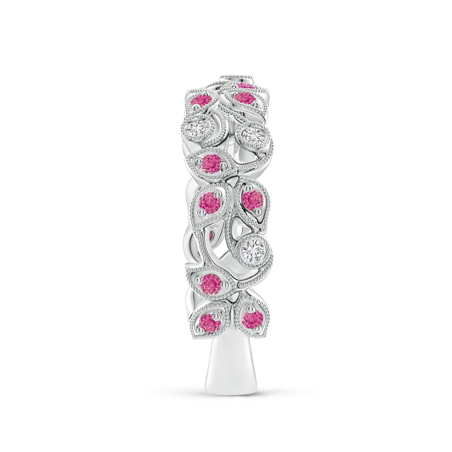 AAA - Pink Sapphire / 0.28 CT / 14 KT White Gold