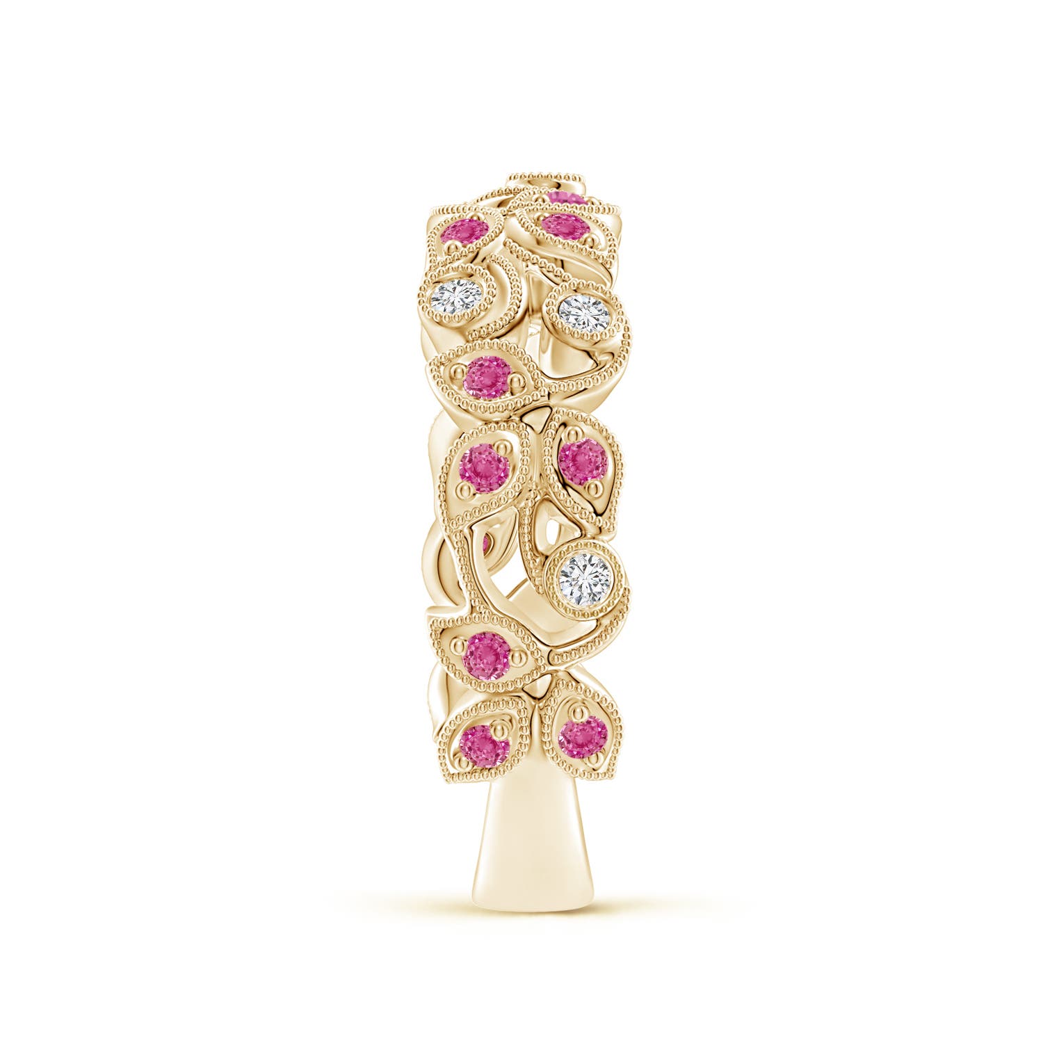 AAA - Pink Sapphire / 0.28 CT / 14 KT Yellow Gold