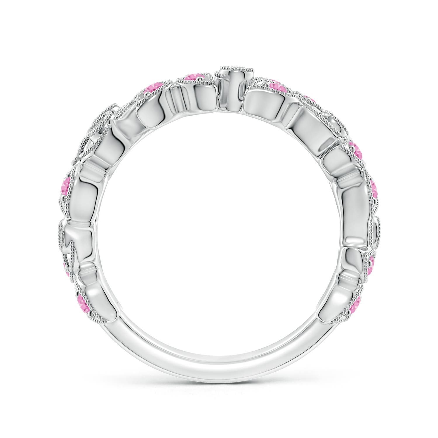 A - Pink Sapphire / 0.39 CT / 14 KT White Gold