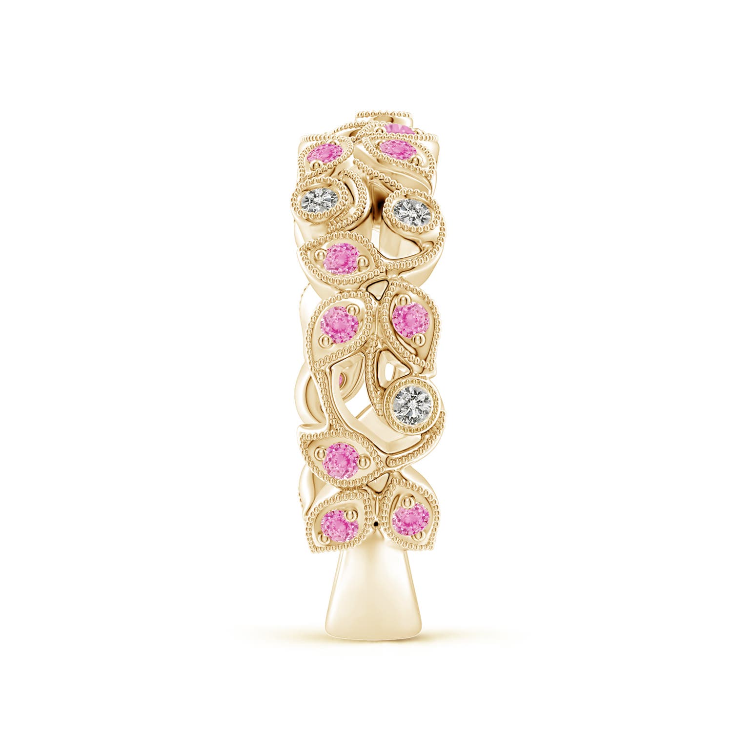 A - Pink Sapphire / 0.39 CT / 14 KT Yellow Gold