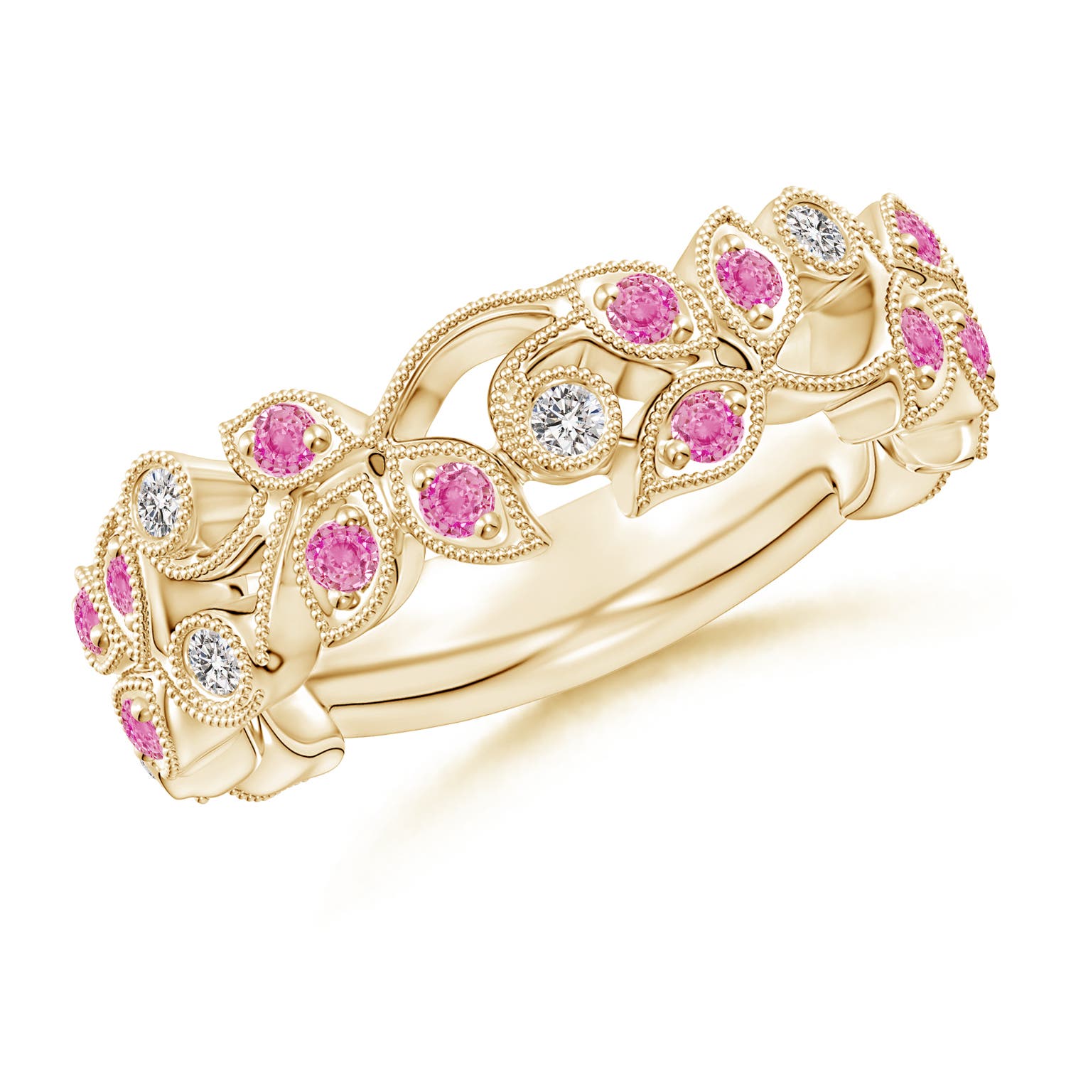 AA - Pink Sapphire / 0.69 CT / 14 KT Yellow Gold