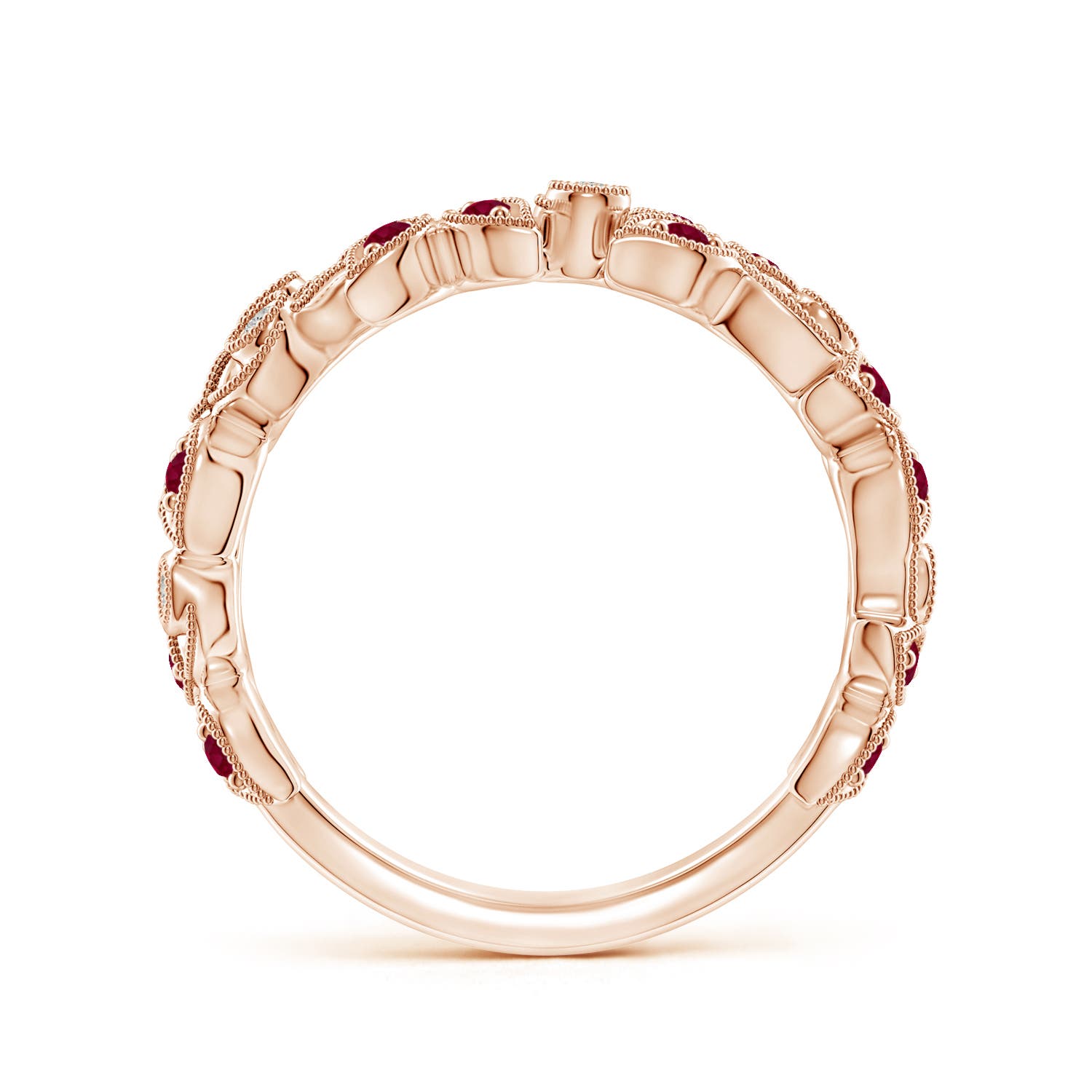 A - Ruby / 0.33 CT / 14 KT Rose Gold