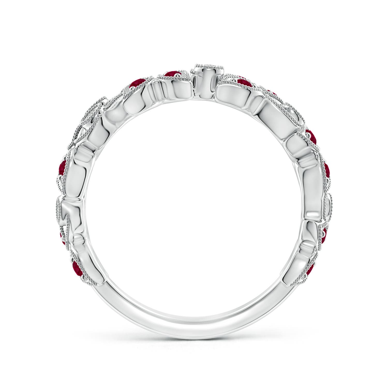 A - Ruby / 0.33 CT / 14 KT White Gold