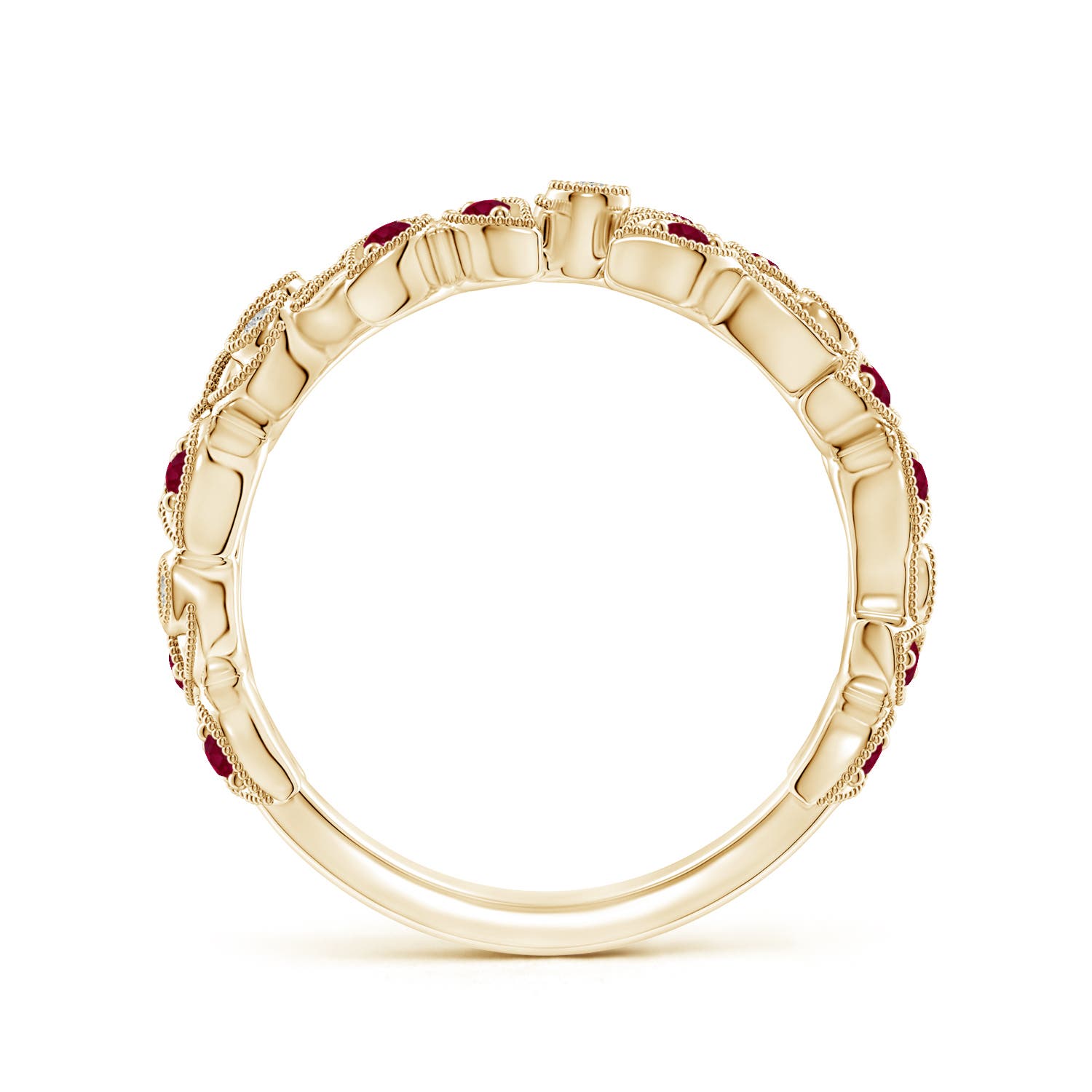 A - Ruby / 0.33 CT / 14 KT Yellow Gold