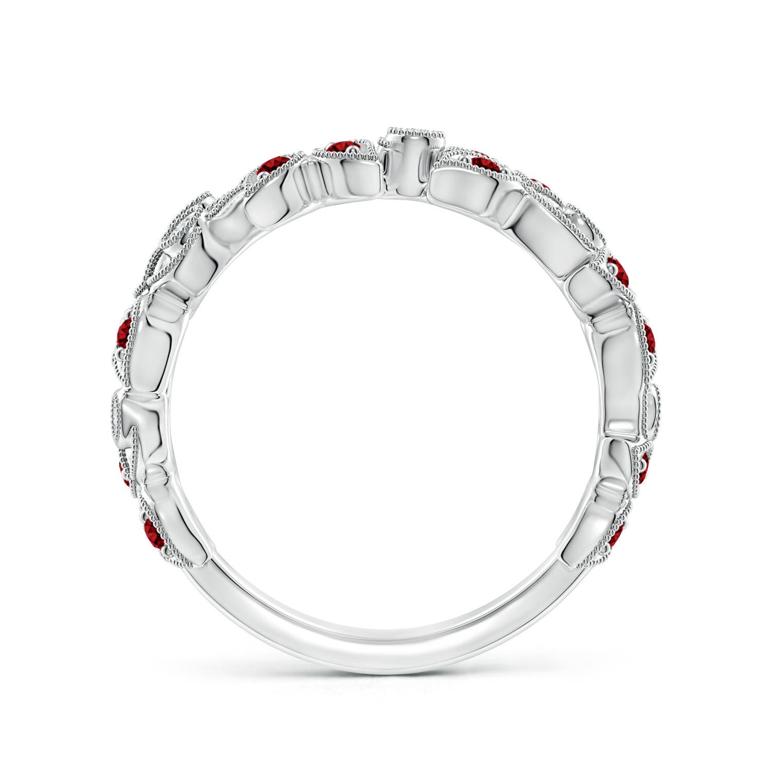 AAAA - Ruby / 0.33 CT / 14 KT White Gold