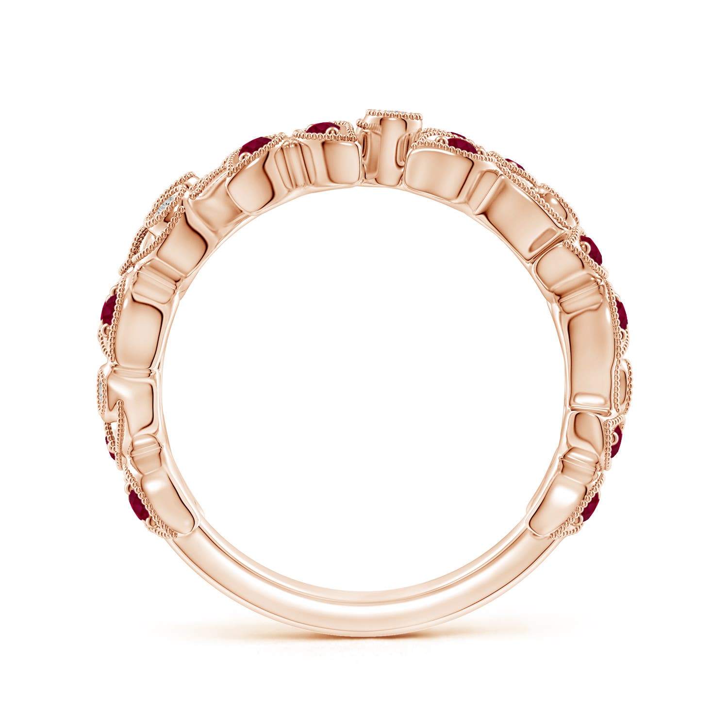 A - Ruby / 0.62 CT / 14 KT Rose Gold