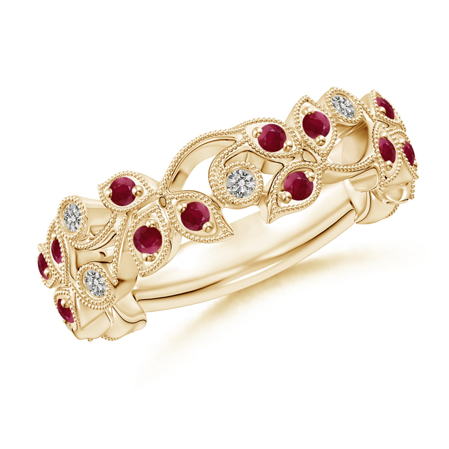 A - Ruby / 0.62 CT / 14 KT Yellow Gold