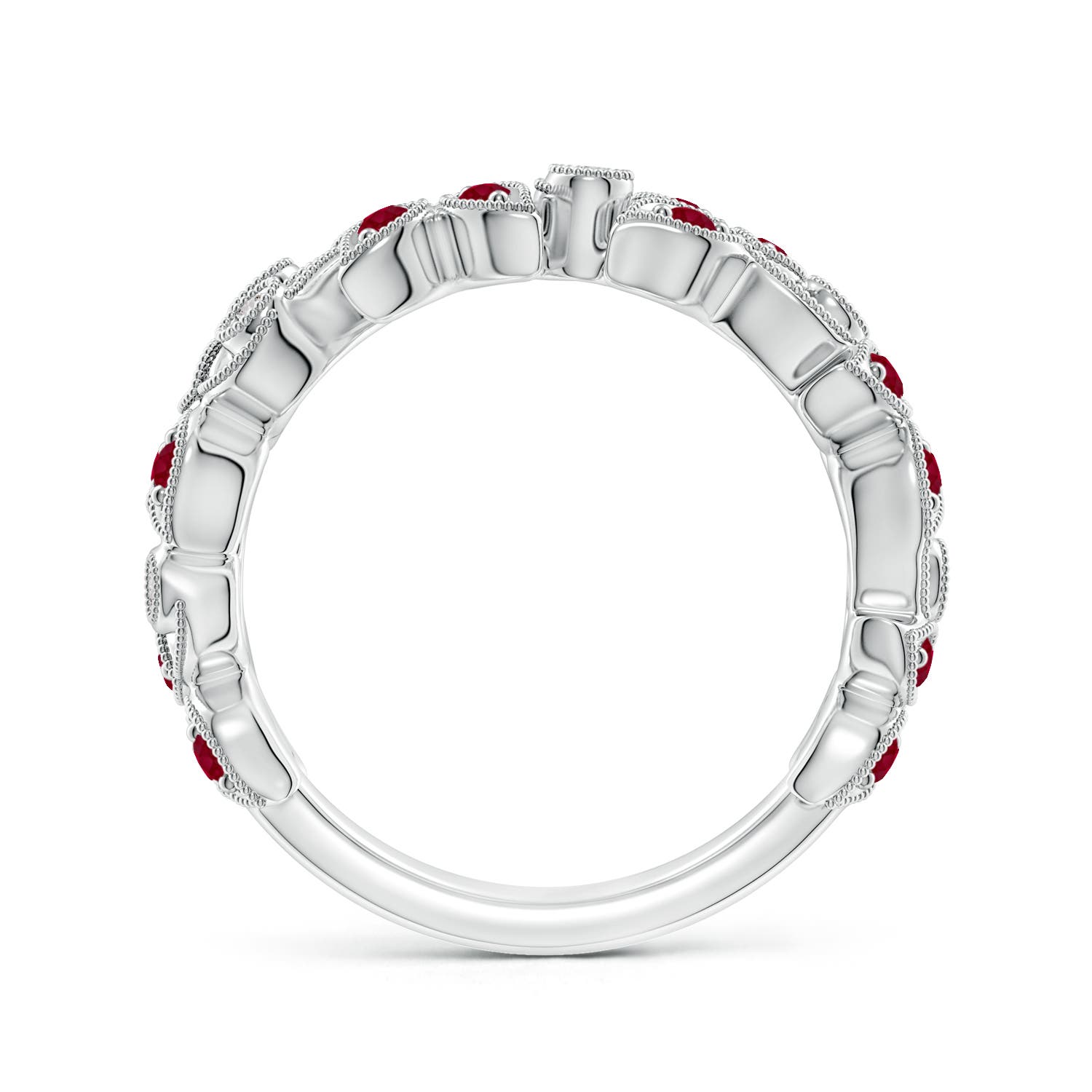 AA - Ruby / 0.62 CT / 14 KT White Gold