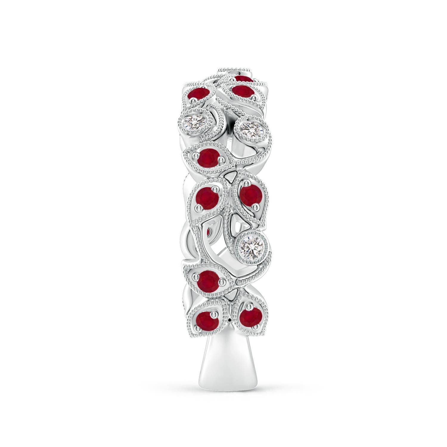 AA - Ruby / 0.62 CT / 14 KT White Gold