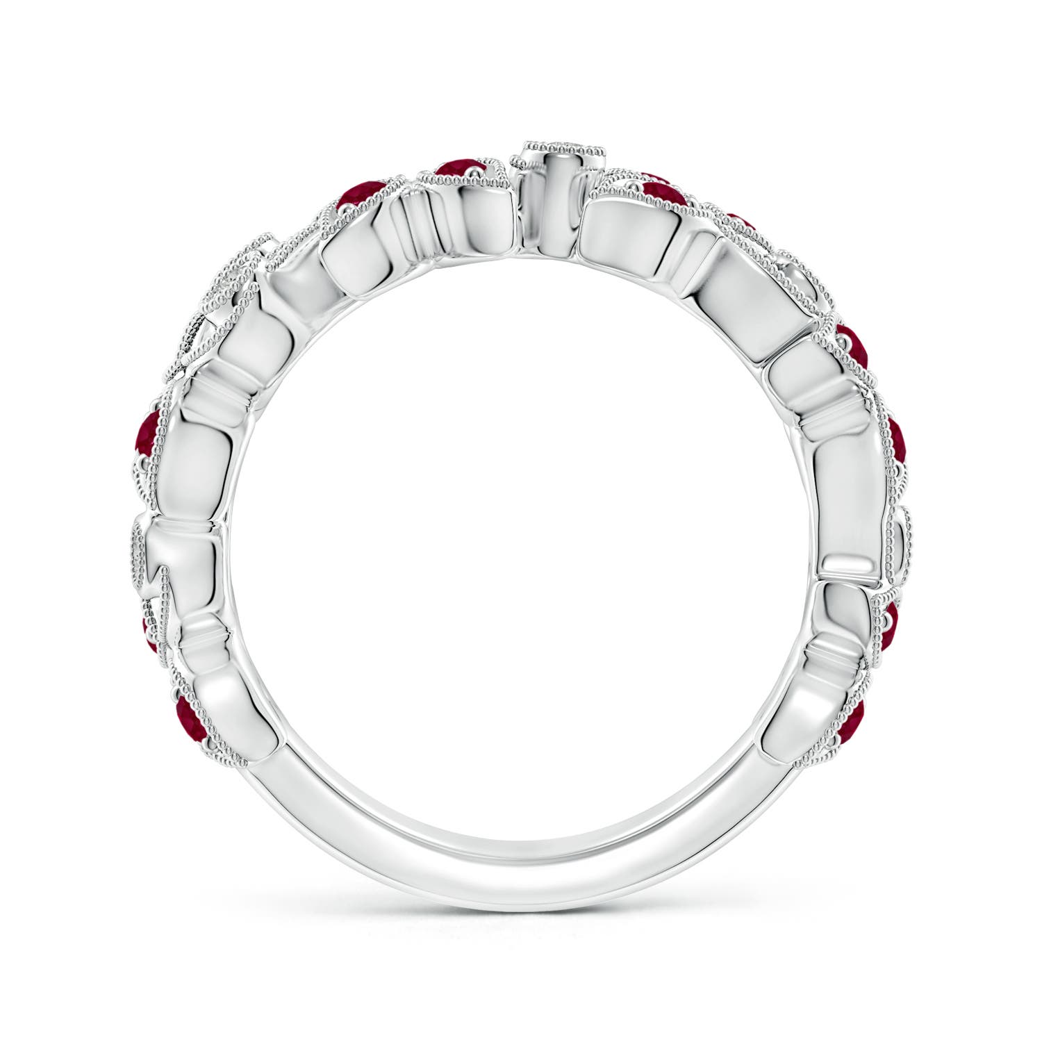 A - Ruby / 0.83 CT / 14 KT White Gold