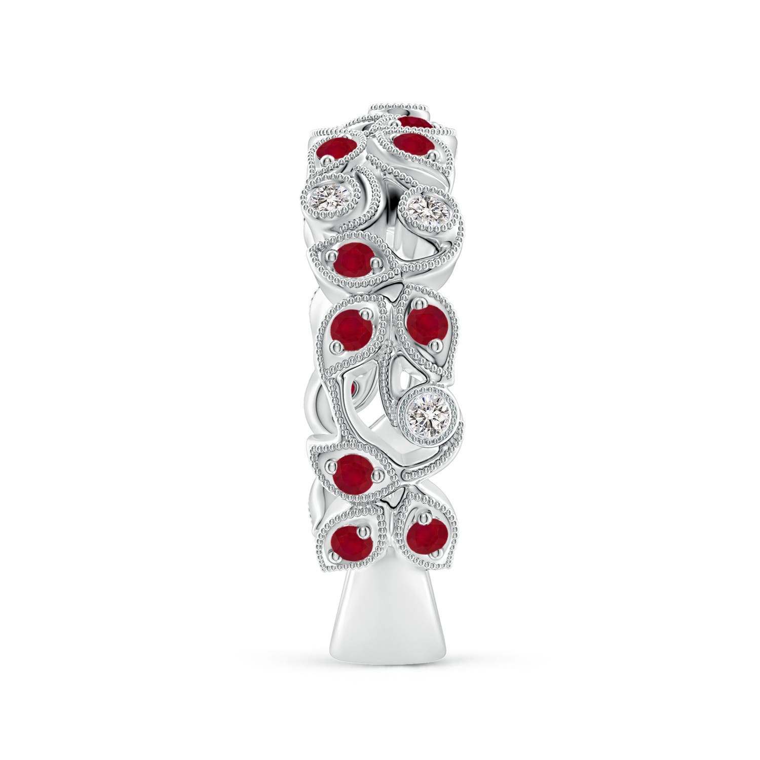 AA - Ruby / 0.83 CT / 14 KT White Gold