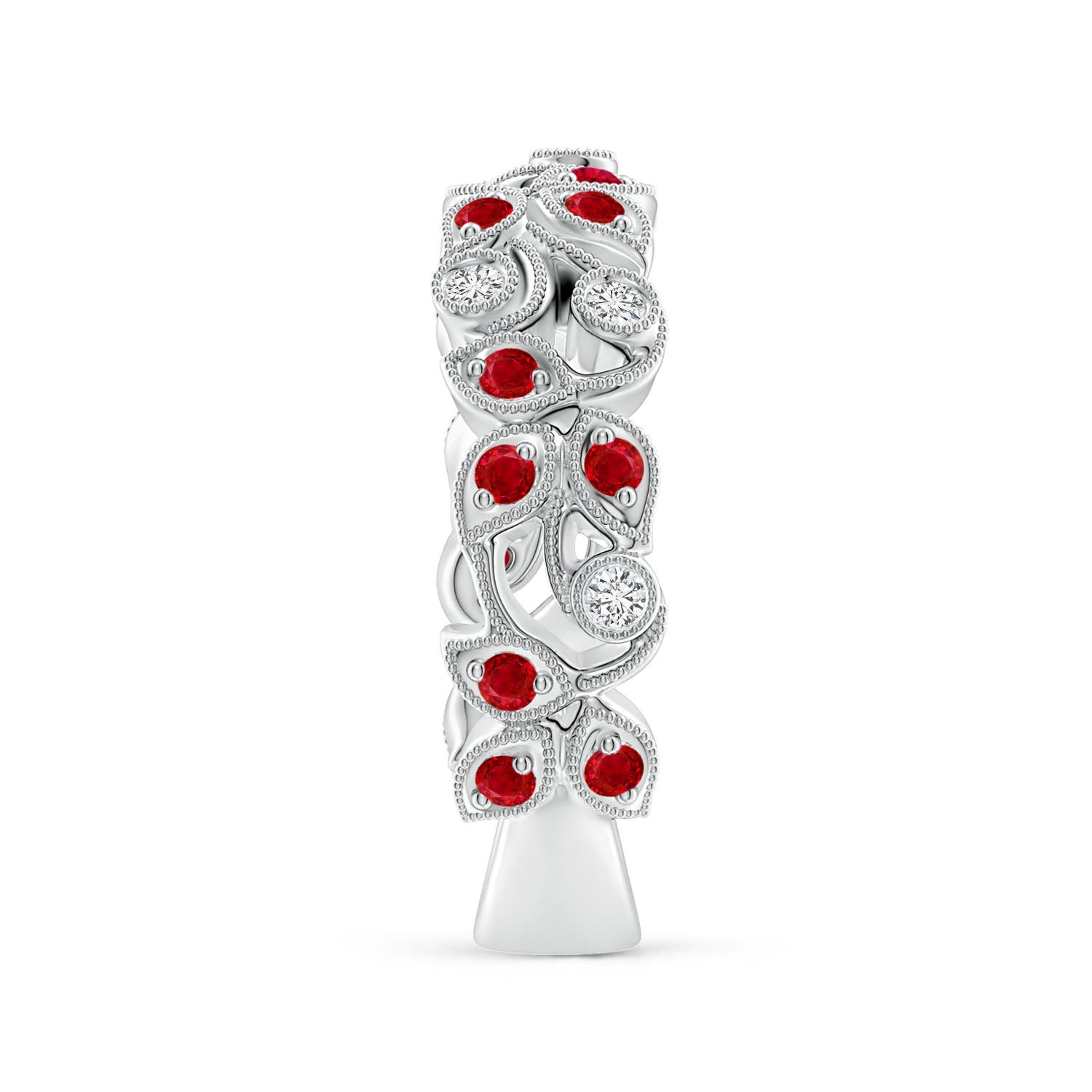 AAA - Ruby / 0.83 CT / 14 KT White Gold