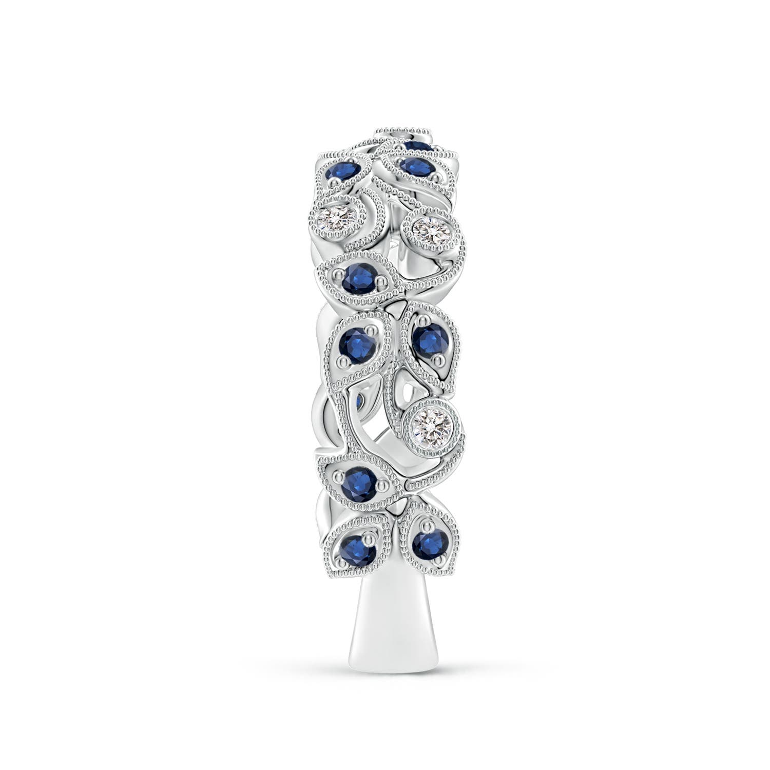 AA - Blue Sapphire / 0.28 CT / 14 KT White Gold