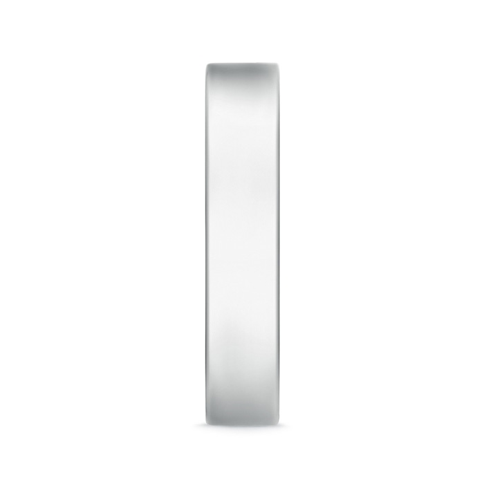 4 100 Flat Surface Men's Comfort Fit Wedding Band in P950 Platinum side-2