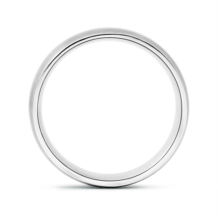 6 60 Classic Matte Finish Low Dome Wedding Band For Men in P950 Platinum side-1