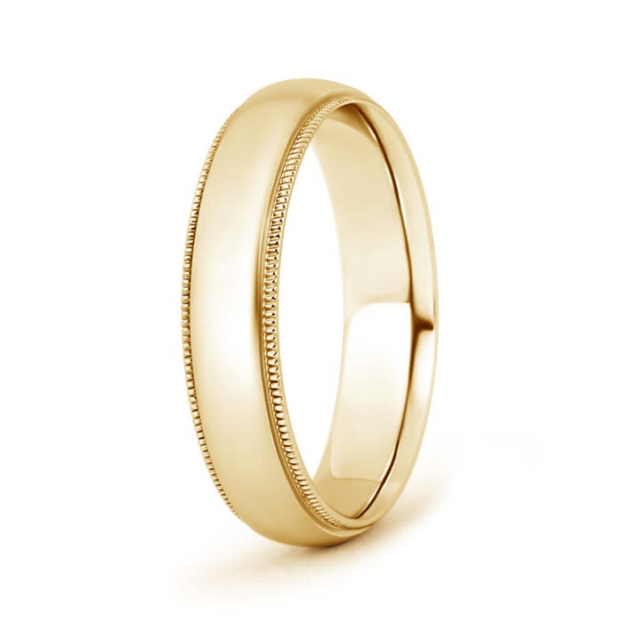 Milgrain wedding band yellow on sale gold