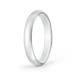 4 40 High Dome Classic Comfort Fit Wedding Band in 9K White Gold