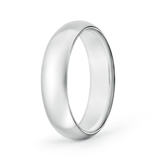 6 100 High Dome Classic Comfort Fit Wedding Band in White Gold