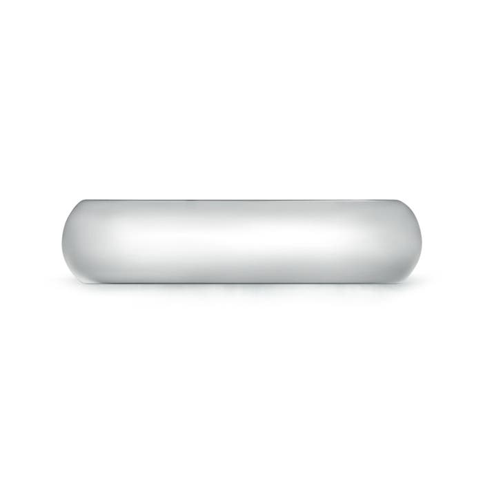 6 100 High Dome Classic Comfort Fit Wedding Band in White Gold