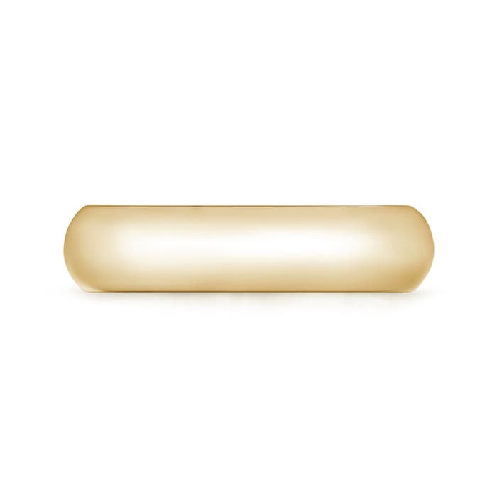 6 100 High Dome Classic Comfort Fit Wedding Band in Yellow Gold
