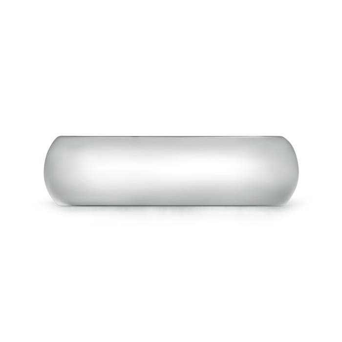 7 100 High Dome Classic Comfort Fit Wedding Band in White Gold