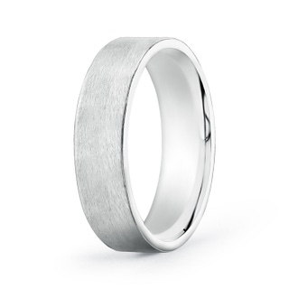 6 110 Satin Finish Flat Surface Classic Wedding Band in White Gold