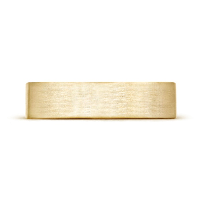 6 80 Satin Finish Flat Surface Classic Wedding Band in Yellow Gold - side 199