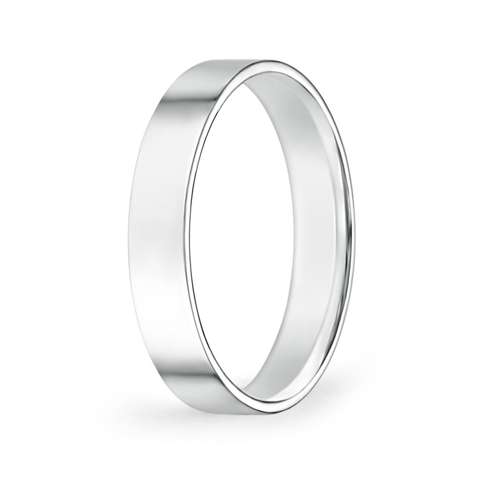 4 100 High Polished Flat Surface Classic Wedding Band in P950 Platinum