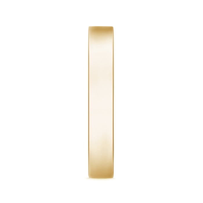 4 100 High Polished Flat Surface Classic Wedding Band in Yellow Gold side 299