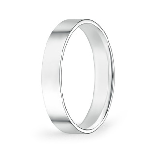 4 40 High Polished Flat Surface Classic Wedding Band in White Gold
