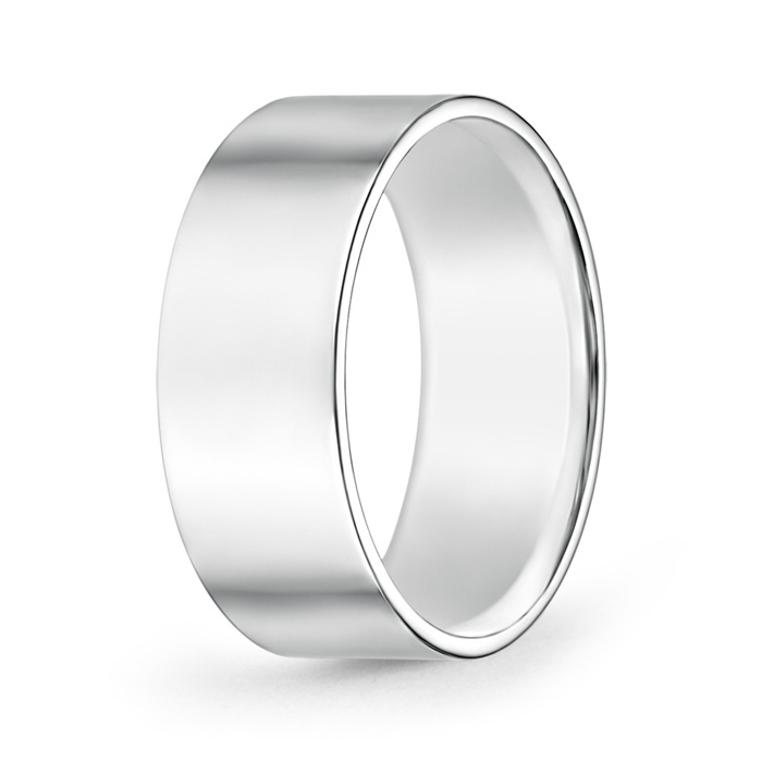 8 110 High Polished Flat Surface Classic Wedding Band in White Gold