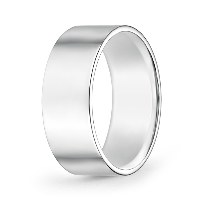 8 110 High Polished Flat Surface Classic Wedding Band in White Gold 