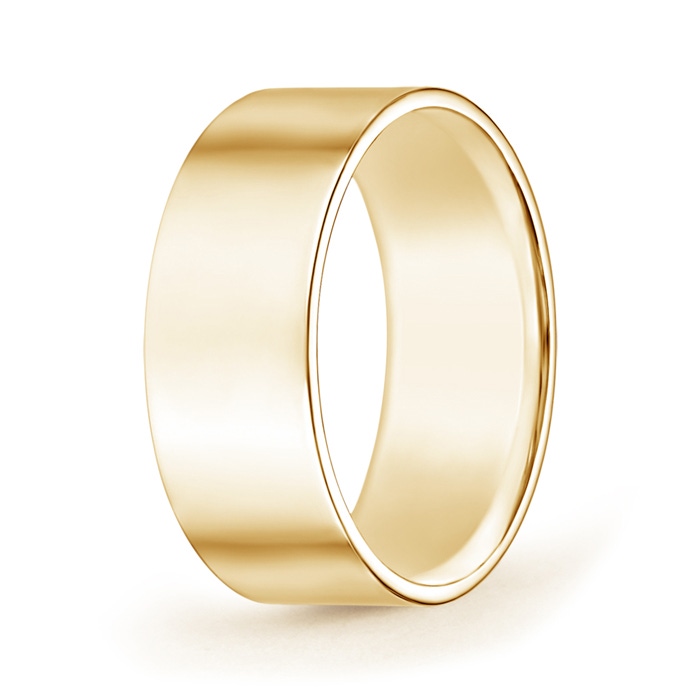 8 110 High Polished Flat Surface Classic Wedding Band in Yellow Gold