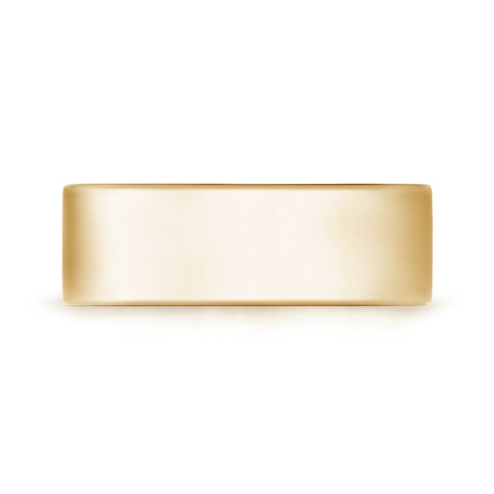 8 110 High Polished Flat Surface Classic Wedding Band in Yellow Gold - side 1