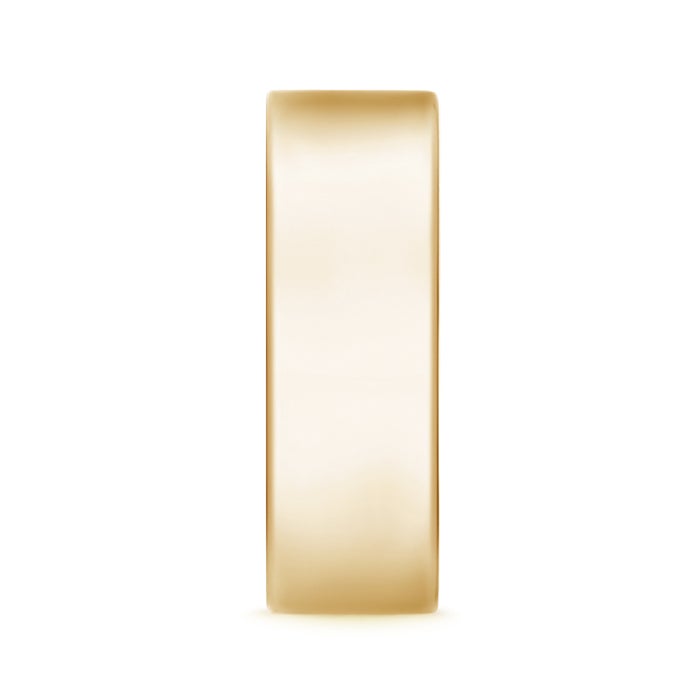 8 110 High Polished Flat Surface Classic Wedding Band in Yellow Gold - side 2