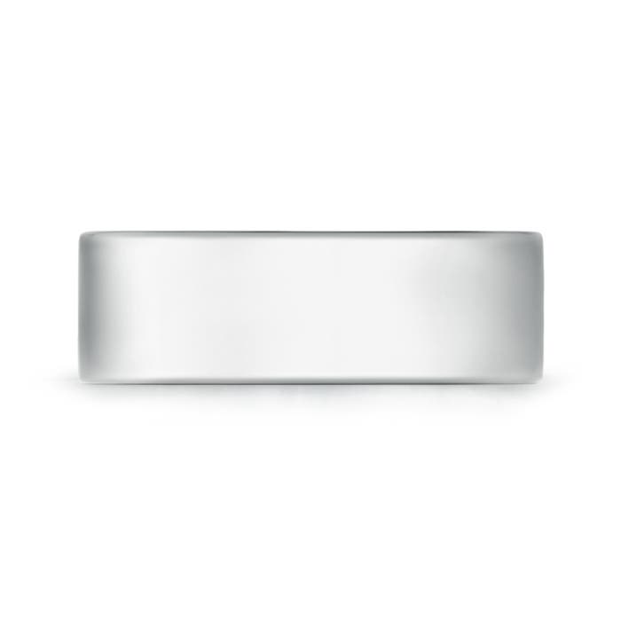 8 115 High Polished Flat Surface Classic Wedding Band in P950 Platinum - side 1