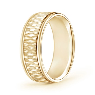 7 105 Bubbled Centre Comfort Fit Wedding Band in Yellow Gold